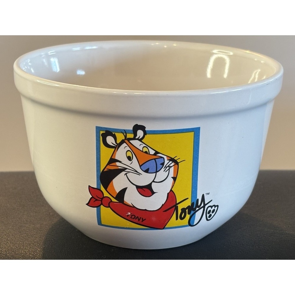 Vintage Kellogg's Tony The Tiger Frosted Flakes Cereal Bowl 2002 3 Cup 24 oz